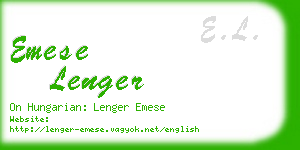 emese lenger business card